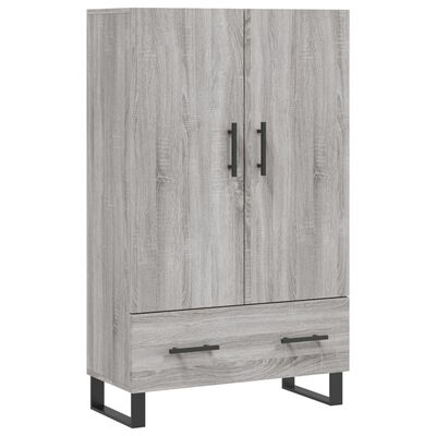 vidaXL Hoge kast 69,5x31x115 cm bewerkt hout grijs sonoma eikenkleurig