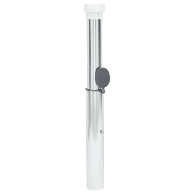 vidaXL Parasolvoet voor in grond voor 40-50 mm stok aluminium zilver