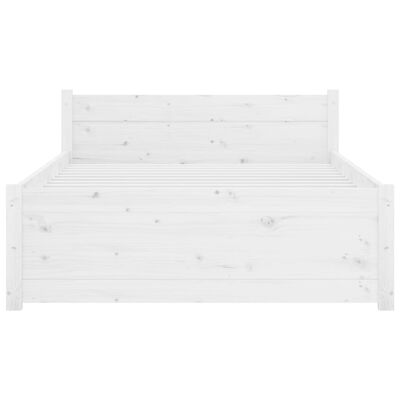 vidaXL Bedframe massief hout wit 90x200 cm