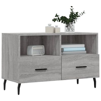 vidaXL Tv-meubel 80x36x50 cm bewerkt hout grijs sonoma eikenkleurig