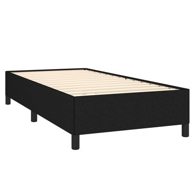 vidaXL Boxspring met matras stof zwart 90x200 cm