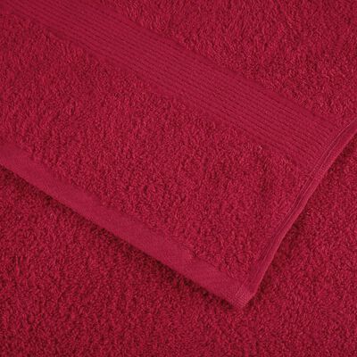 vidaXL 6-delige Handdoekenset SOLUND 600 g/m² rood