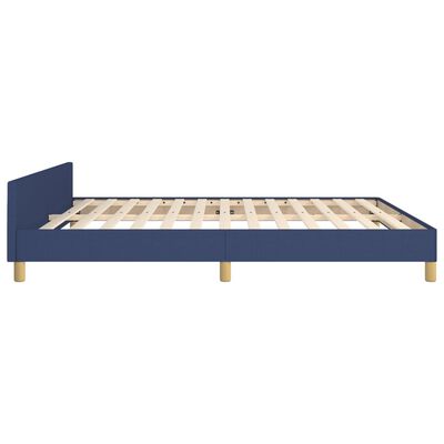 vidaXL Bedframe met hoofdeinde stof blauw 160x200 cm