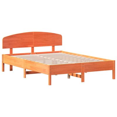 vidaXL Bedframe zonder matras massief grenenhout wasbruin 160x200 cm