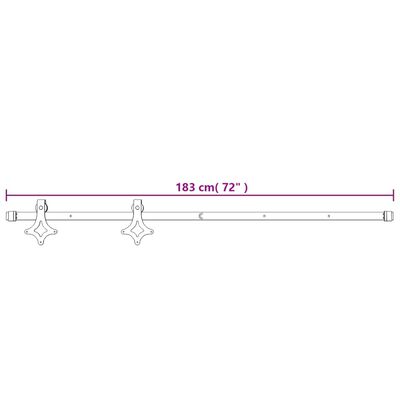 vidaXL Schuifdeur met beslag 80x210 cm massief grenenhout