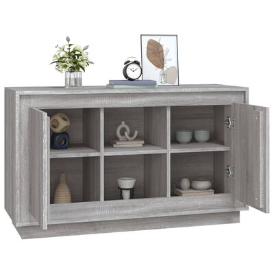 vidaXL Dressoir 102x35x60 cm bewerkt hout grijs sonoma eikenkleurig