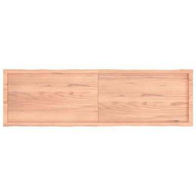 vidaXL Tafelblad natuurlijke rand 180x50x(2-6)cm eikenhout lichtbruin