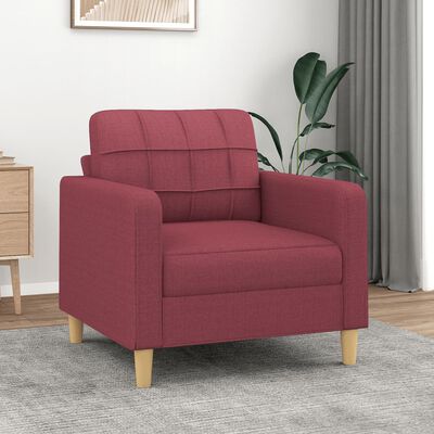 vidaXL Fauteuil 60 cm stof wijnrood