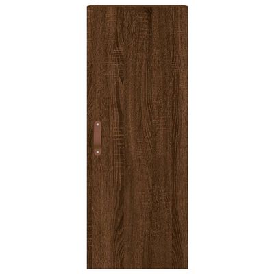 vidaXL Hoge kast 34,5x34x180 cm bewerkt hout bruin eikenkleur