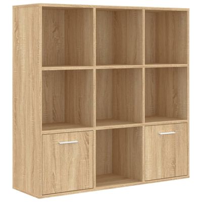 vidaXL Boekenkast 98x30x98 cm bewerkt hout sonoma eikenkleurig