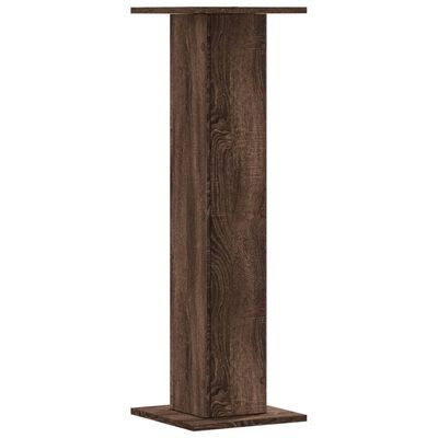 vidaXL Plantenstandaards 2 st 30x30x95 cm bewerkt hout bruin eiken