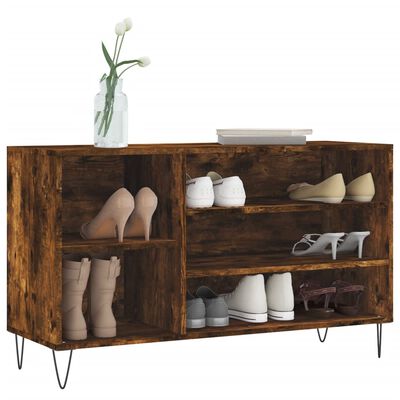 vidaXL Schoenenkast 102x36x60 cm bewerkt hout gerookt eikenkleurig