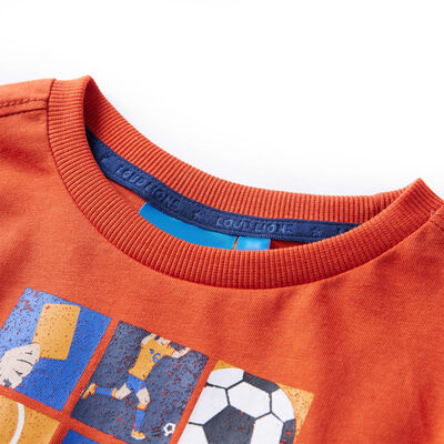 Kindershirt met lange mouwen 140 oranje