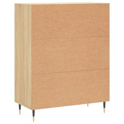 vidaXL Dressoir 69,5x34x90 cm bewerkt hout sonoma eikenkleurig