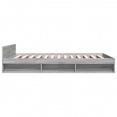 vidaXL Bedframe met lades bewerkt hout grijs sonoma eiken 140x190 cm