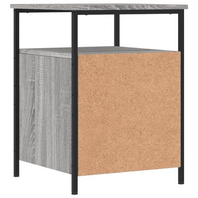 vidaXL Nachtkastjes 2 st 44x45x60 cm bewerkt hout grijs sonoma eiken