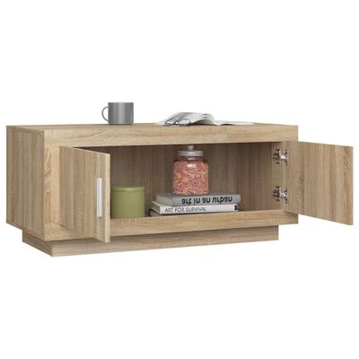 vidaXL Salontafel 102x50x45 cm bewerkt hout sonoma eikenkleurig