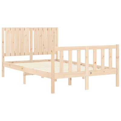 vidaXL Bedframe met hoofdbord massief hout