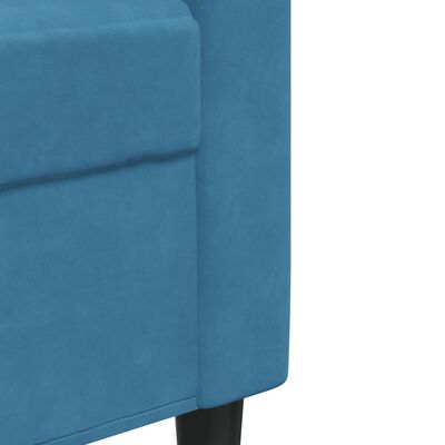 vidaXL Fauteuil 60 cm fluweel blauw