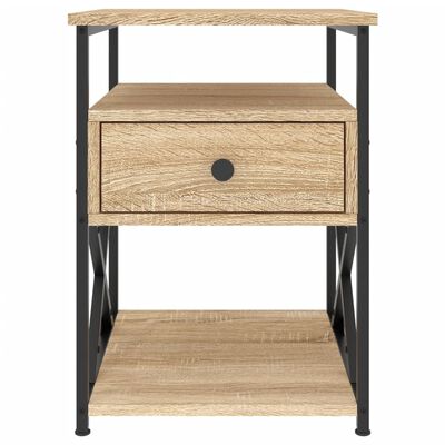 vidaXL Nachtkastjes 2 st 40x42x55 cm bewerkt hout sonoma eikenkleurig