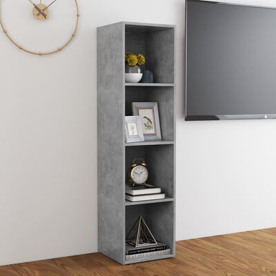 vidaXL Tv-meubel 142,5x35x36,5 cm bewerkt hout betongrijs