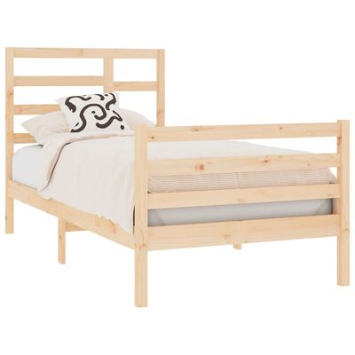 vidaXL Bedframe massief hout 75x190 cm