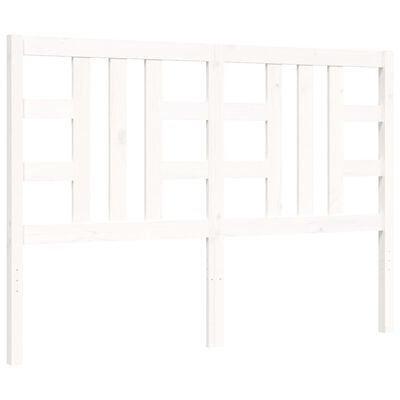 vidaXL Bedframe met hoofdbord massief hout wit