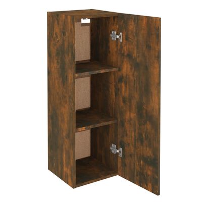 vidaXL Tv-meubel 30,5x30x90 cm bewerkt hout gerookt eikenkleur