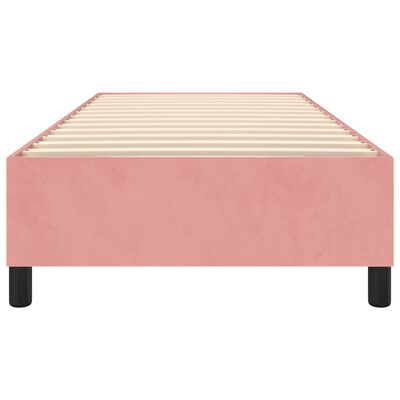 vidaXL Bedframe fluweel roze 90x200 cm