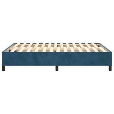 vidaXL Bedframe fluweel donkerblauw 140x190 cm