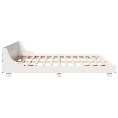 vidaXL Bedframe zonder matras massief grenenhout wit 180x200 cm