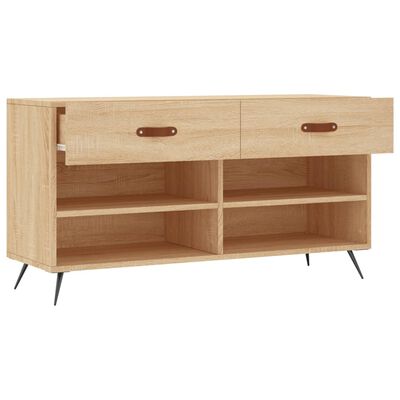 vidaXL Schoenenbank 102x35x55 cm bewerkt hout sonoma eikenkleurig