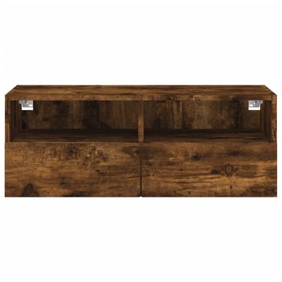 vidaXL Tv-wandmeubel 80x30x30 cm bewerkt hout gerookt eikenkleurig