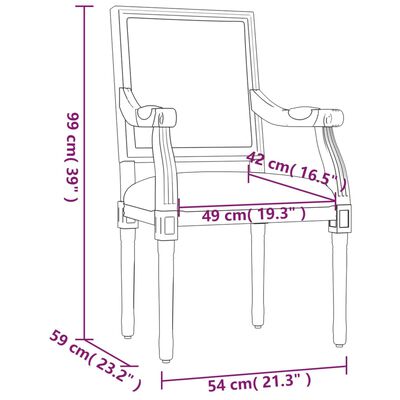 vidaXL Fauteuil 54x59x99 cm fluweel lichtgrijs