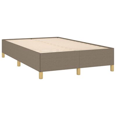 vidaXL Boxspring met matras stof taupe 120x190 cm