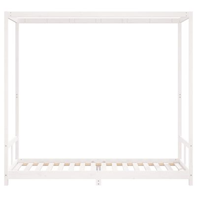 vidaXL Kinderbedframe 80x200 cm massief grenenhout wit