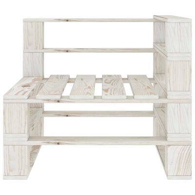 vidaXL 6-delige Loungeset pallet hout wit