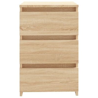 vidaXL Nachtkastje 40x35x62,5 cm bewerkt hout sonoma eikenkleurig