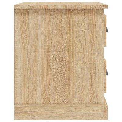 vidaXL Nachtkastje 39x39x47,5 cm bewerkt hout sonoma eikenkleurig