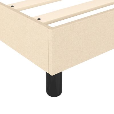 vidaXL Boxspring met matras stof crèmekleurig 160x200 cm