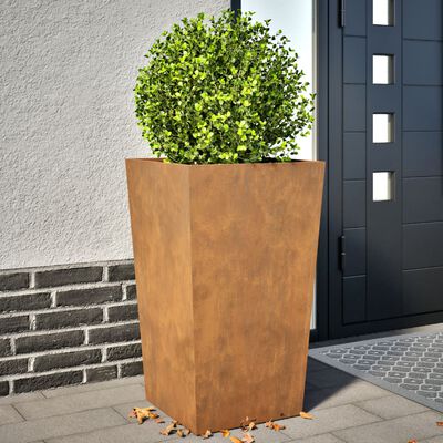 vidaXL Plantenbakken 2 st 45x45x750 cm cortenstaal