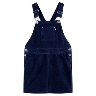 Kindertuinjurk 140 ribfluweel marineblauw