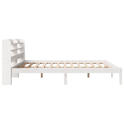 vidaXL Bedframe zonder matras massief grenenhout wit 180x200 cm