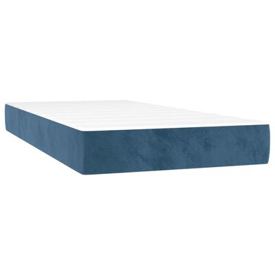 vidaXL Boxspring met matras fluweel donkerblauw 200x200 cm