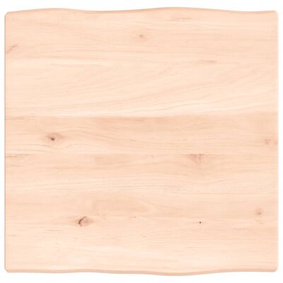 vidaXL Tafelblad natuurlijke rand 40x40x2 cm massief eikenhout