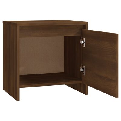 vidaXL Nachtkastjes 2 st 45x34x44,5 cm bewerkt hout bruin eikenkleur