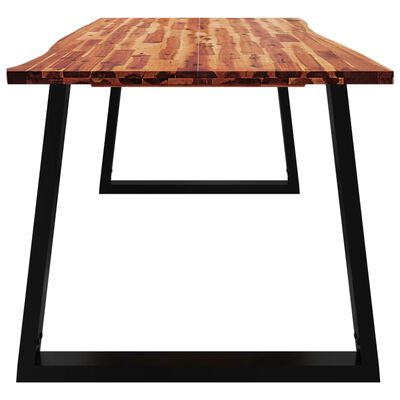 vidaXL Eettafel met natuurlijke rand 200x90x75 cm massief acaciahout