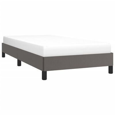 vidaXL Bedframe kunstleer grijs 90x190 cm