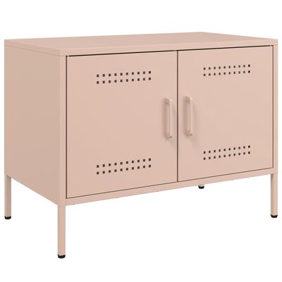 vidaXL Tv-meubel 68x39x50,5 cm staal roze