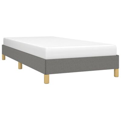 vidaXL Bedframe stof donkergrijs 90x200 cm